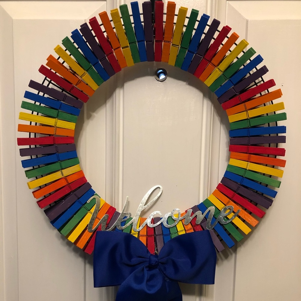 Wreath-LGBTQ pride wreath celebrate who you are